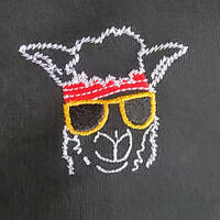 embroidered llama